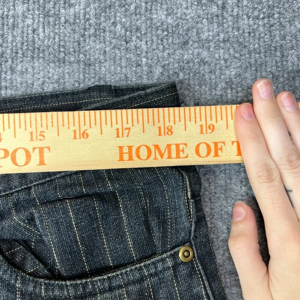VTG Deadstock Y2K‎ Super S Jeans Men's Denim Hickory Pinstripe Classic - 37X33.5